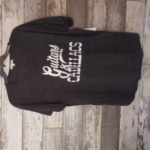 Above And Beyond "Guitars And Cadillacs"  Womens 3X Dark Gray T-shirt NWT